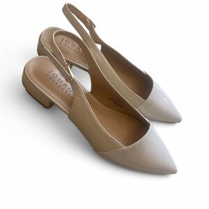 Journee collection pointed toe small block heel flats